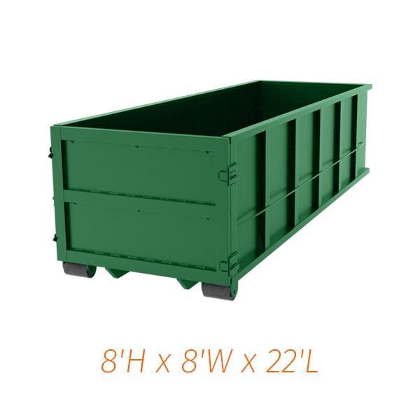 delivery times may vary depending on the availability of forty-yard dumpsters in your area and the specific service provider